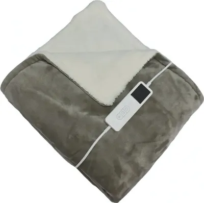 Produktbild von Beheizte Lammfelldecke Mikrofleece WARME 180x160cm, beige