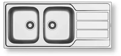 Immagine prodotto di Lavello in acciaio inox Pyramis ATHENA 116x50 2B
