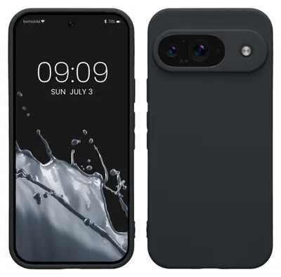 Produktbild von kwmobile Handyhülle für Google Pixel 9 Hülle - weiches Handy Silikon Case - Schutzhülle Cover - Heidelbeerblau