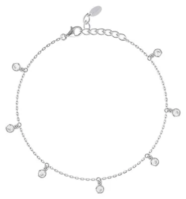 Produktbild von Mabina Damen Fußkette 925 Silber 533373 Zirkonia 26 cm