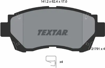Produktbild von Textar Bremsbeläge vorne für Lexus ES LS Toyota Camry Celica Sumitomo-Bremse