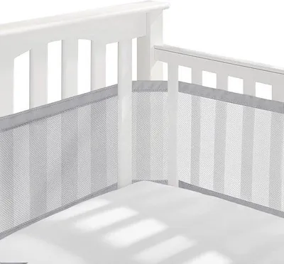Obrázok produktu pre Detská postieľka s 3D sieťovaným poťahom zabraňujúcim prúdeniu vzduchu, priedušná kolíska pre bábätká (sivá)
