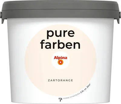 Produktbild von Alpina Pure Farben Zartorange 2,5 Liter