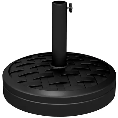 Produktbild von Sonnenschirmständer aus Beton 18 kg Schirmständer, Rund Schirmhalter für Sonnenschirm 32/38/48mm Schwarz