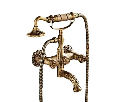 Immagine prodotto di Miscelatore da parete per vasca LAUFERI CLEOME ottone spazzolato oro vecchio