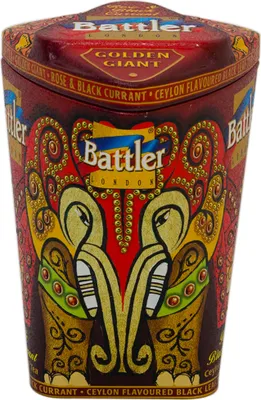 Produktbild von BATTLER Schwarzer Ceylon Tee Rose & Black Currant lose 100g Metalldose Schwarztee