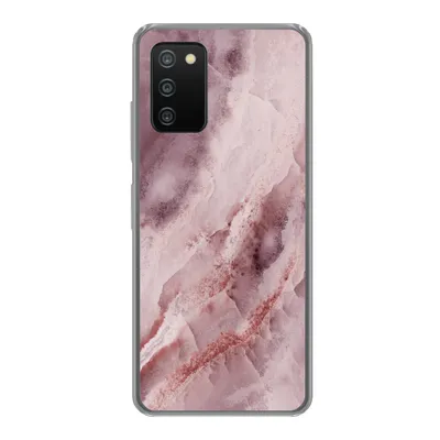 Produktbild von MuchoWow® Handyhülle Schutzhülle Hülle für Samsung Galaxy A03s Naturstein - Rosa - Luxus Silikon Softcase Handy Hülle - Schutz
