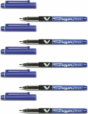 Produktbild von Pilot V Sign Pen - 5er-Set blau