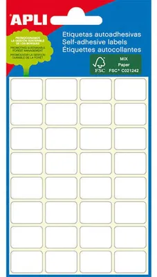Zdjęcie produktu dla APLI 02661, Biały, Okrągły, Na stałe, 32 szt., 6 ark.,