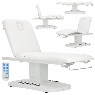 Produktbild von Elektrische Massageliege Kosmetikliege Verona - 3 Motoren, beheizbar, mit Fußsteuerung & Fernbedienung für Pediküre