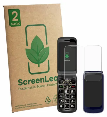 Produktbild von 2x ScreenLeaf Schutzfolie für Guwet G739 (Display+Rückseite) nachhaltiger Displayschutz Display Schutz Folie Klar Transparent