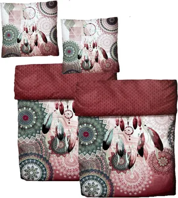 Produktbild von Baumwolle Satin Bettwäsche Digitaldruck Traumfänger 135x200 80x80 Set: 4 tlg.