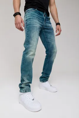 Produktbild von CD860 Herren Jeans – Straight Fit in Blaugrün und Braun