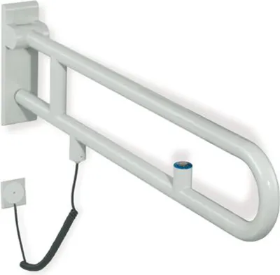Produktbild von HEWI Stützklappgriff fest E-Ausführung 850mm Ausladung, weiß, 1 Stk.
