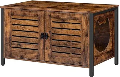 Productafbeelding van Famanu kattenbak, ombouw - 80x45x50 cm - bruin