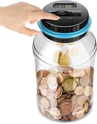 Immagine prodotto di Contenitore per monete con display LCD e capacità di 1,8 l