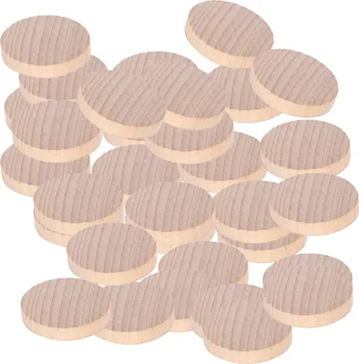 Produktbild von 100pcs leere Holzscheiben Holzhandwerk DIY Decoration Maker handgefertigte Accessoires (3 cm)