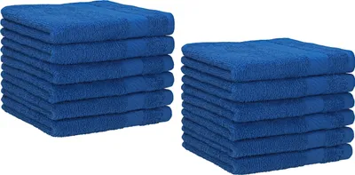 Produktbild von Betz 12 Stück Gästetücher 30x50 cm PALERMO 100% Baumwolle  Farbe: blau