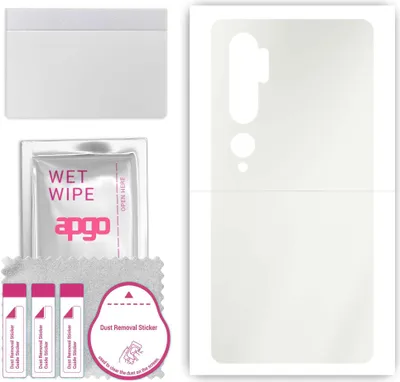 Produktbild von apgo Rückseite Schutzfolie, Matt, kompatibel mit Xiaomi Mi Note 10 Pro, Hinten Hydrogel-Displayschutzfolie mit Positionierhilfe, kratzfest, einfache Montage