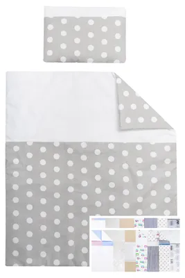 Image de Ensemble couette et taie d'oreiller pour lit de co-dodo, 70x80 cm, en coton