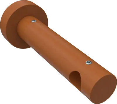 Produktbild von Interdeco Träger mit Abstand 12 cm / Wandhalterung für Gardinenstangen 16 mm Ø, 1-läufig Kirschbaum lackiert, Typ Adrian