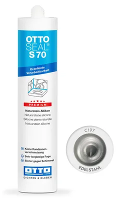 Produktbild von Ottoseal S70 Premium-Naturstein-Silikon 310ml Farbe: Edelstahl C197