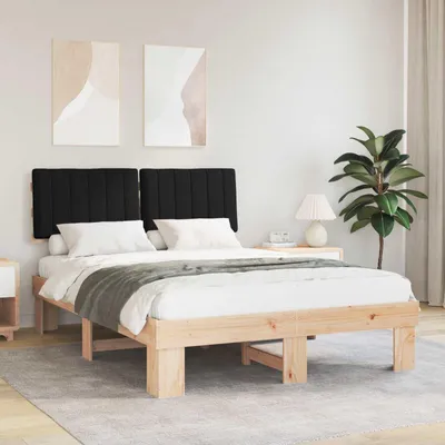 Obrázek produktu pro Maison Exclusive – postel s čalouněným čelem, černá, 135 x 190 cm