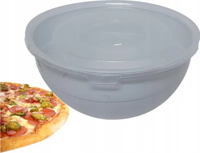 Produktbild von Küchenschüssel aus Kunststoff mit Deckel 3L hellgrau