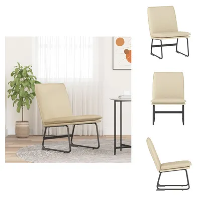 Produktbild von vidaXL Loungesessel Creme 52x75x76 cm Stoff -  Sessel