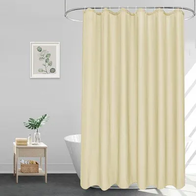 Produktbild von Ibenzoa® Duschvorhang 180 x 200 cm – 100% Polyester, wasserabweisend, schimmelhemmend & schnelltrocknend, mit 12 Kunststoffringen und beschwertem Saum
