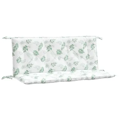 Zdjęcie produktu dla vidaXL Poduszki na ławkę ogrodową 2 szt. Wzór liścia 120x50x7 cm tkanina