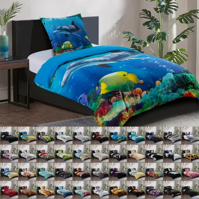 Produktbild von SANILO® Bettwäsche 135x200 cm, 100% feinste Baumwolle, 2-teilig, Bettbezug, Kissenbezug 80x80cm - Delphin