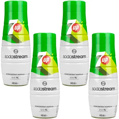 Produktbild von Sirup 7UP 440ml 4er Pack Konzentrat für SodaStream Zitrone Limette