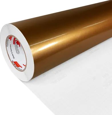Produktbild von DecoMeister Möbelfolie selbstklebend 100x100 cm - Kupfer Hochglanz - Einfarbig Klebefolie für Möbel - Klebefolie Möbel für einfache Anwendung, ideal für die Renovierung von Küche oder Bad - Möbelfolie