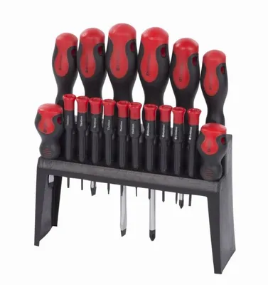 Obrázek produktu pro Sada magnetických šroubováků 18 kusů v nástěnném držáku - KRT400005