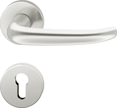 Produktbild von FSB Drückergarnitur 12 1023 ASL auf Rosette PZ, silber eloxiert