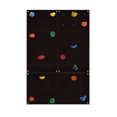 Produktbild von Kletterwand Outdoor mit bunten Klettersteinen und Montagematerial für Kinder und Erwachsene Größe: 3 Platten (1,95 m²)