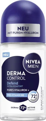Image de NIVEA Derma Control, Hommes, Antitranspirant, Déodorant à bille, Stick, 50 ml, 72 h