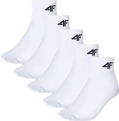 Produktbild von 5-Paar Unisex-Kindersocken 4F U295 für Knöchel weiß 38/40 EU