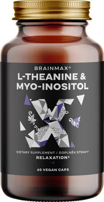 Obrázok produktu pre BrainMax L-theanín a myo-inozitol, 60 vegetariánskych kapsúl