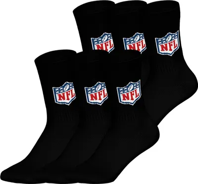 Produktbild von Huddle Uni Freizeitsocken NFL Shield Crew 6-Pack BLK - Größe 39-42