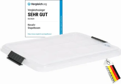 Produktbild von Novaliv 1x Ersatzdeckel für Novaliv 28-40 Liter mit Clipverschluss 61x40 cm Transparent