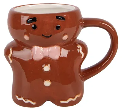 Produktbild von Clayre & Eef Tasse Pfefferkuchenmann 250 ml Braun Keramik