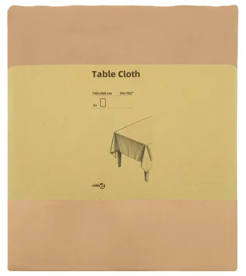Imagen del producto de vidaXL, Mantel, 5 unidades, rectangular, color beige, 140 x 260 cm, poliéster