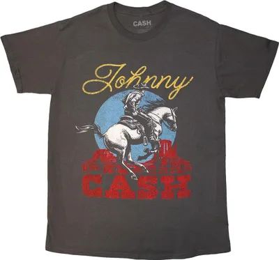 Produktbild von Johnny Cash - "Gallop" T-Shirt für Herren/Damen Uni RO12984 (S) (Anthrazit)