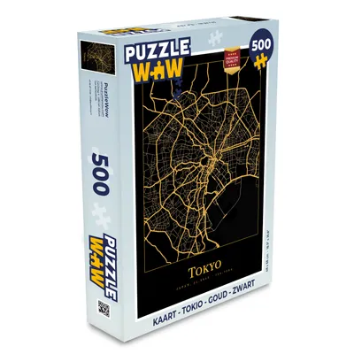 Obrázek produktu pro MuchoWow MuchoWow® Puzzle 500 ks Karta - Tokio - zlatá - černá