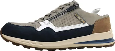 Image de Mephisto BRADLEY : chaussures de sport pour hommes, lacets, couleur gris, style décontracté