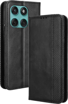 Produktbild von Motorola Edge 60 / 60 Fusion Hülle - Coverup Vintage Style Klapphülle - Schwarz