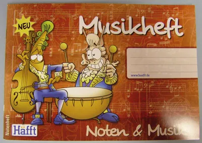 Produktbild von Notenheft A5 quer - mit Lernhilfe, 12 St.