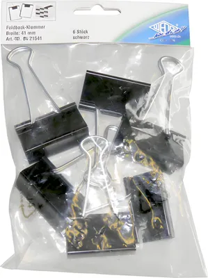 Produktbild von Wedo 64 21541, Metall, Nickel, Schwarz, 41 mm, 6 Stück(e)